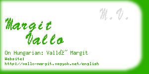 margit vallo business card